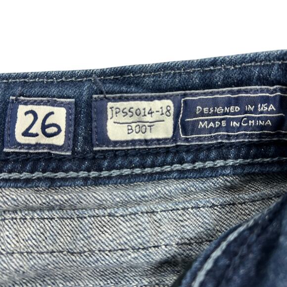 Miss Me Y2K Low-Rise Bootcut Jeans 26" Stretch Denim Flap Pockets Western Rodeo - Picture 5 of 15